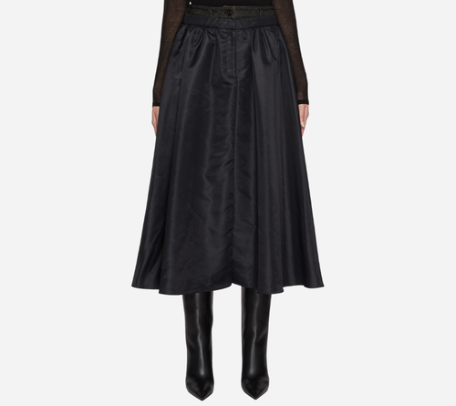 JUN-DOUBLE WAISTED MA-1 SKIRT
