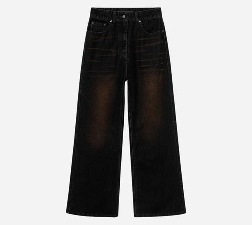 JUN-[ESSENTIAL] BOOTCUT VELVET DENIM PANTS