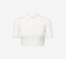 COU-AC RIB KNIT CROPPED POLO