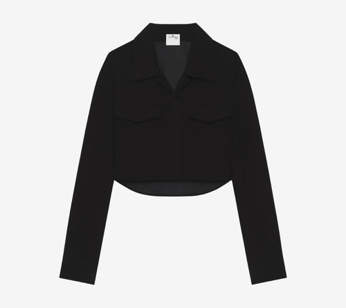 COU-2-POCKET COTTON CROP SHIRT