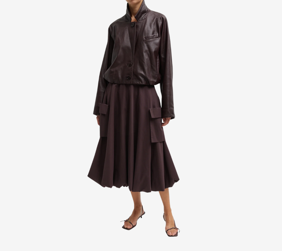 CHÂN VÁY BUBBLE VẢI TWILL TIB-BIO