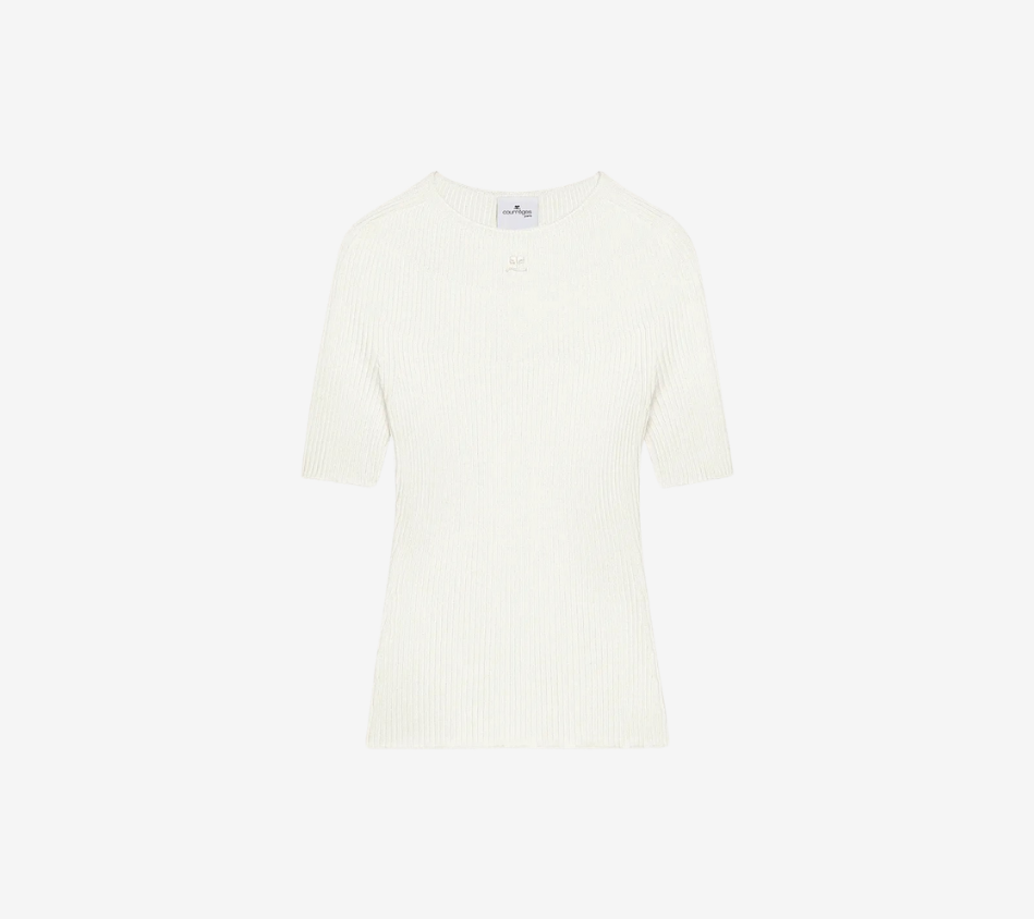 COU-SOLAR LIGHT RIB SS SWEATER