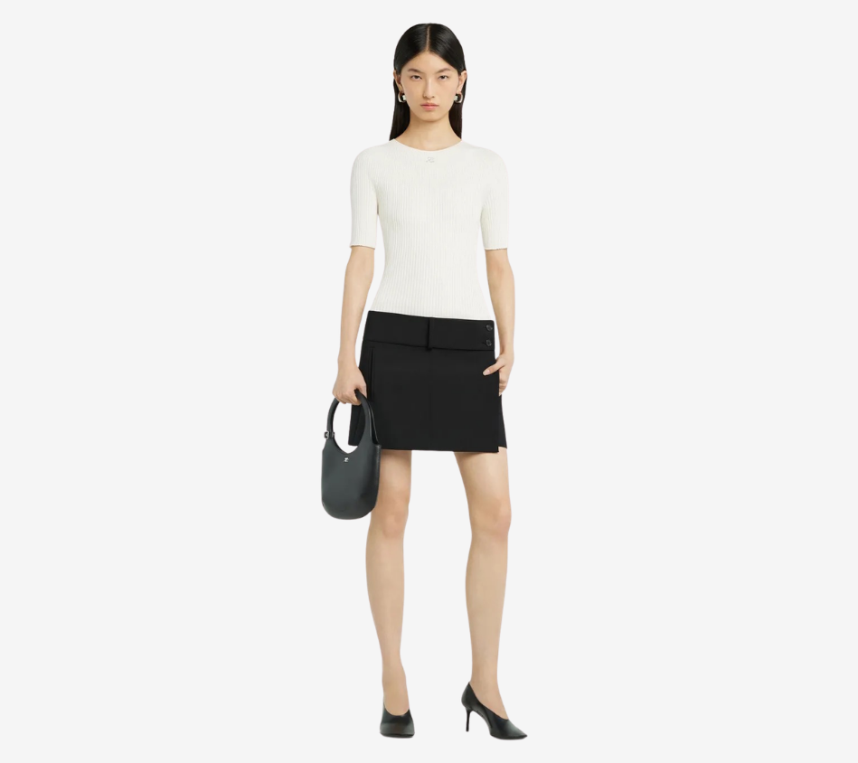 COU-SOLAR LIGHT RIB SS SWEATER