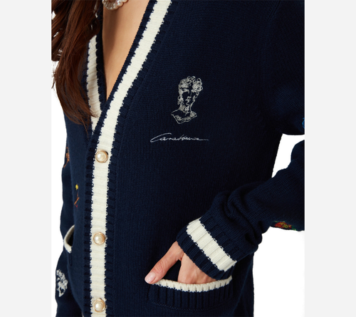 ÁO KHOÁC LEN CASHMERE THÊU CSB