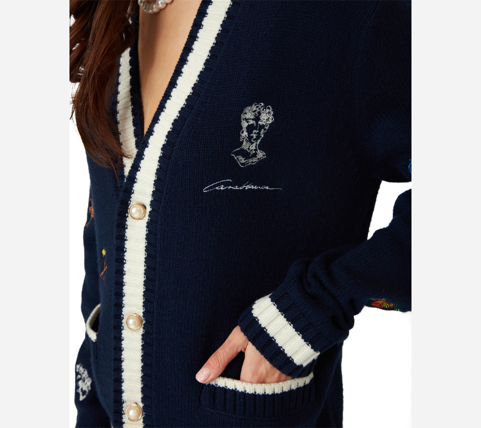 ÁO KHOÁC LEN CASHMERE THÊU CSB