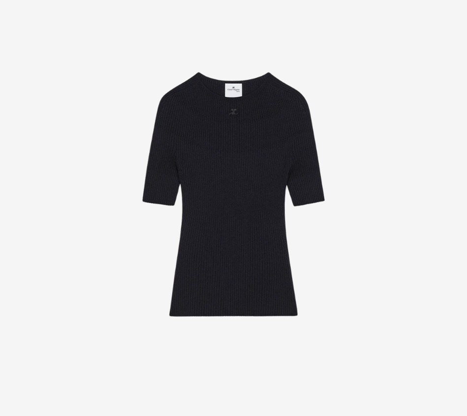 COU-SOLAR LIGHT RIB SS SWEATER