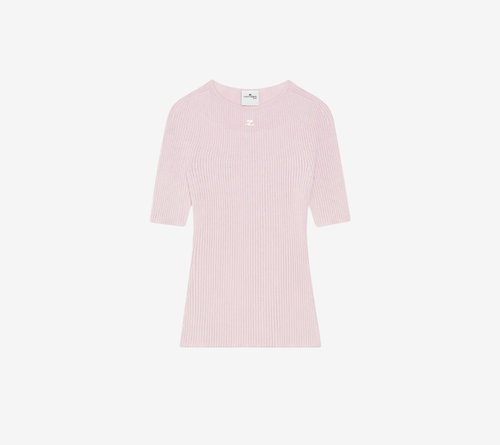 COU-SOLAR LIGHT RIB SS SWEATER