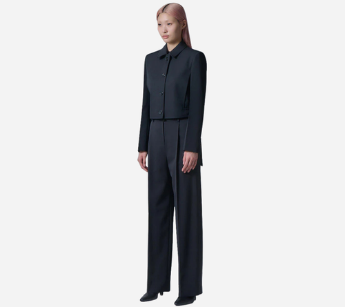 JUN-COLLAR DETACHABLE CROP JACKET