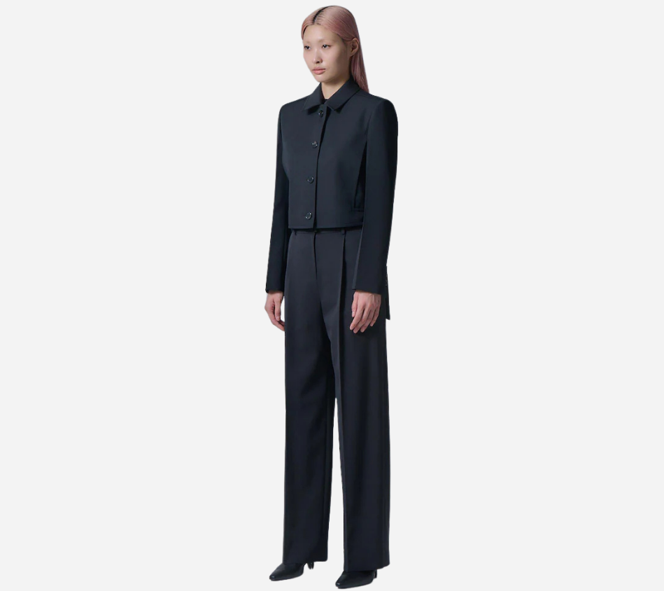 JUN-COLLAR DETACHABLE CROP JACKET