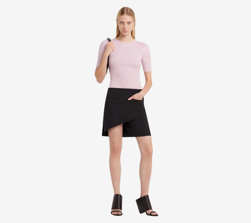 COU-SOLAR LIGHT RIB SS SWEATER