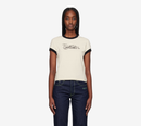 OWH-OFF WHITE SCRIPT FITTED TEE