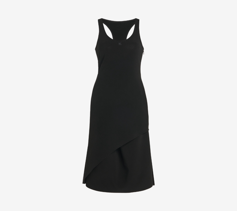 COU-INFINITY PLEATS CREPE A-LINE DRESS