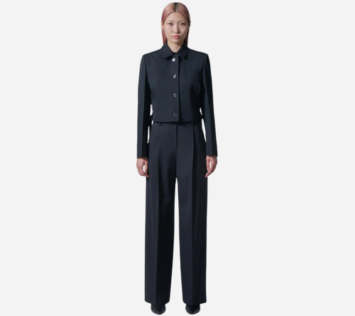 JUN-COLLAR DETACHABLE CROP JACKET