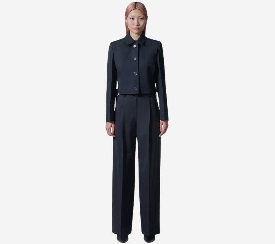 JUN-COLLAR DETACHABLE CROP JACKET