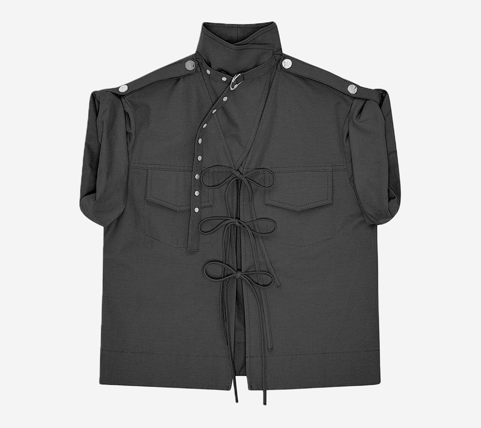 ÁO KIỂU CỔ ĐỔ CHẤT LIỆU GAN-STRETCH COTTON