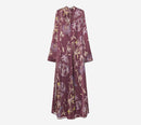 FOT-"SOGNI" PRINT ENVERS SATIN LONG SLEEVES DRESS