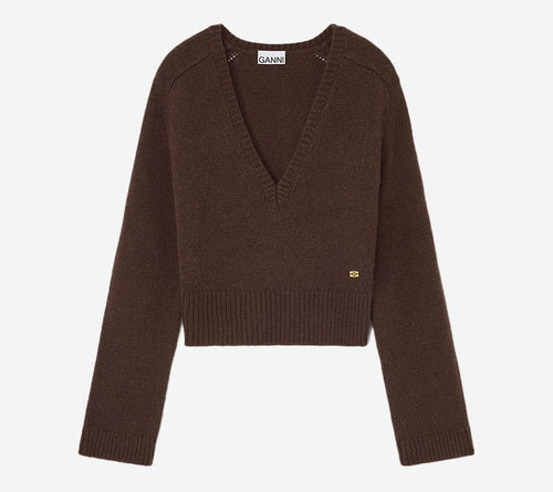 GAN-WOOL YAK MIX CỔ CHỮ V SÂU