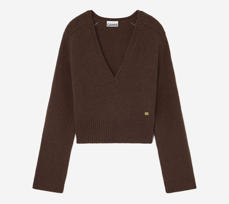 GAN-WOOL YAK MIX CỔ CHỮ V SÂU