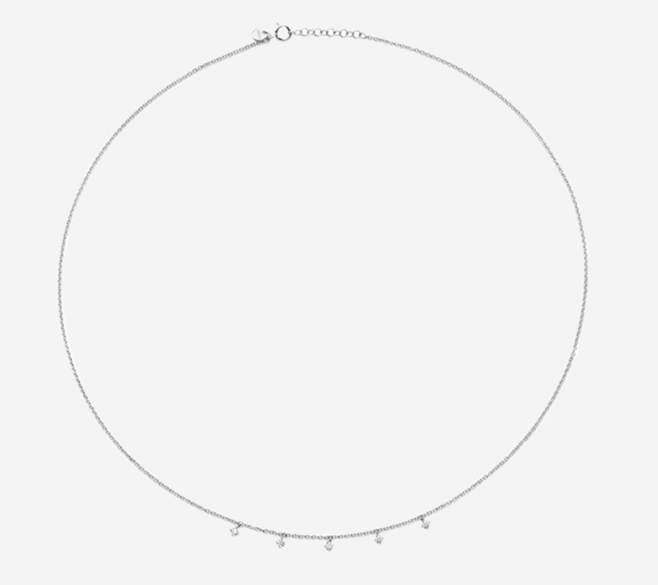 BRT-NECKLACE WHITE MULTISOLITAIRE WHITE Mã sê-ri AAB41674 Trọng lượng tịnh vàng 1,97 g