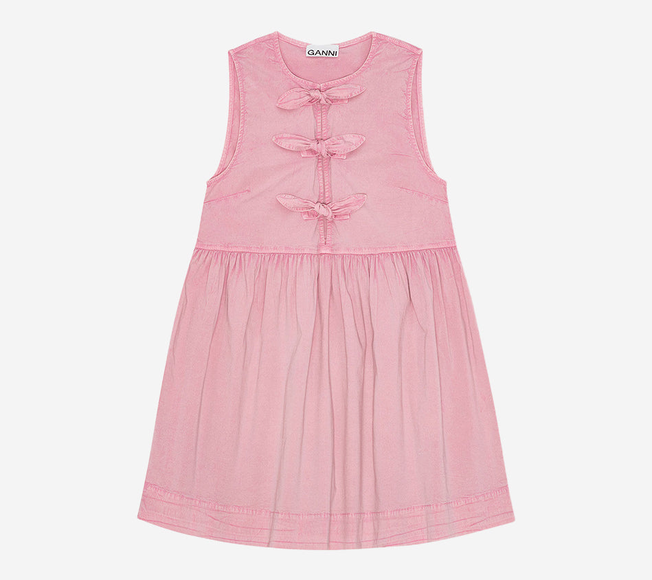 ĐẦM THẮT NƠ MINI BẰNG VẢI COTTON CO GIÃN ĐƯỢC GIẶT TỪ TRƯỚC