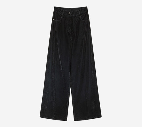 FOT-FLOCKED COTTON 5 POCKETS PANTS