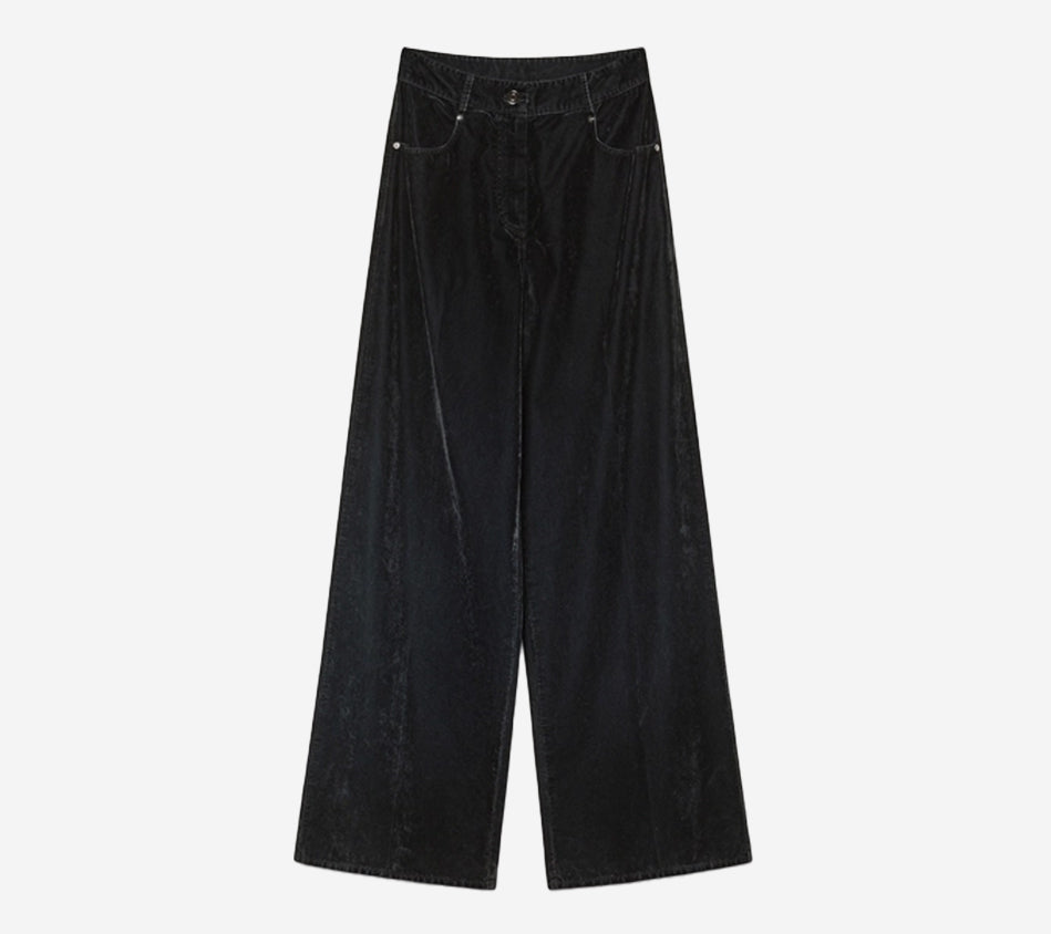 FOT-FLOCKED COTTON 5 POCKETS PANTS