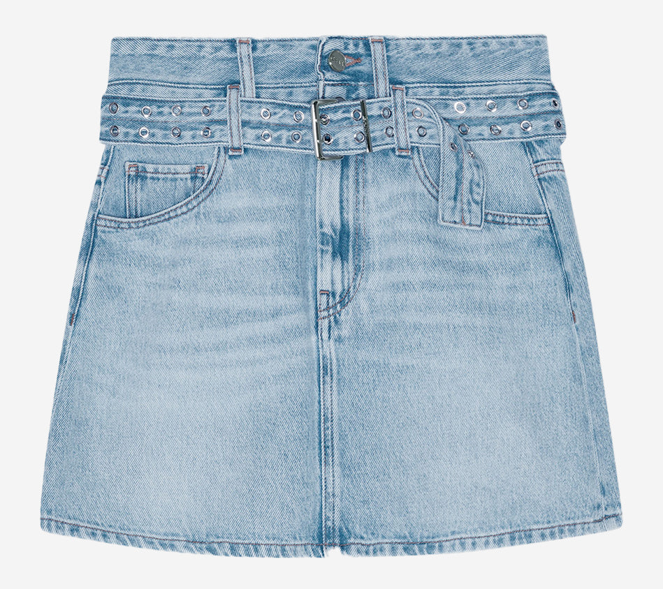 CHÂN VÁY BÒ CỨNG DÁNG NGẮN GAN-SOFT