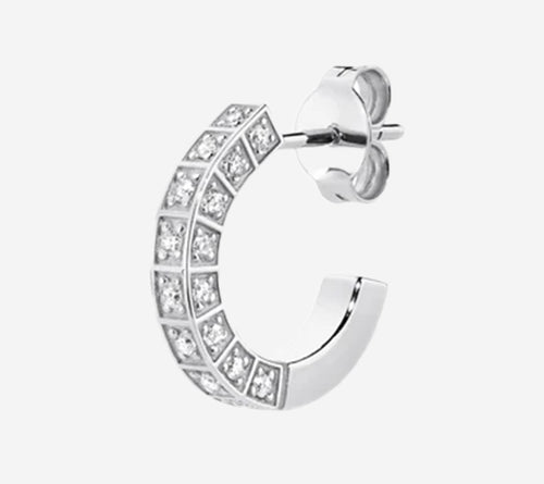 BRT-EARRING LINEA HOOP FULL DIAMOND WHITE Mã số AAB32567 Trọng lượng vàng ròng 2,3 g