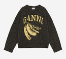 GAN-FINE BRUSHED ALPACA BANANA CỔ TRÒN DÁNG RỘNG