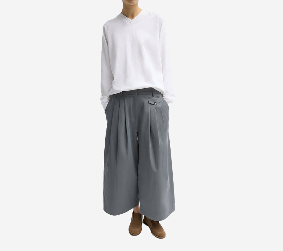 QUẦN DÀI LỬNG XẾP LY GẤP BA TIB-BIO TWILL