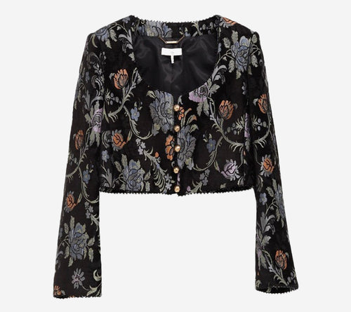 CHL-ÁO KHOÁC JACQUARD HỌA TIẾT HOA
