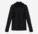 JIL-LONG SLEEVES SHIRT WITH ROUCHED CLAUDINE COLLAR AND COVERED BUTTONS
