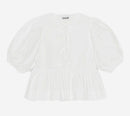 ÁO KIỂU GAN-COTTON POPLIN XÒE VẠT