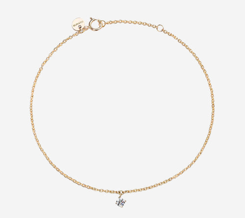 BRT-VÒNG TAY SOLITAIRE TRẮNG VÀNG Serial n. AAB54642 Trọng lượng vàng ròng 1,0 g
