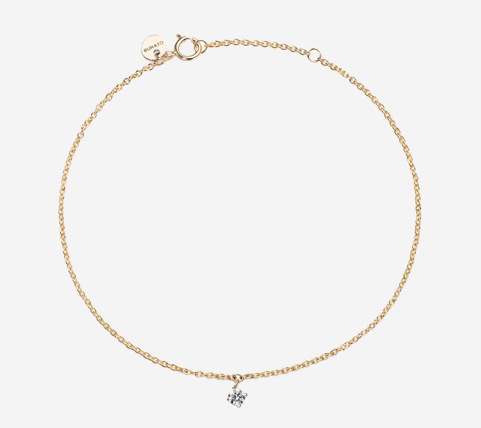 BRT-VÒNG TAY SOLITAIRE TRẮNG VÀNG Serial n. AAB54642 Trọng lượng vàng ròng 1,0 g