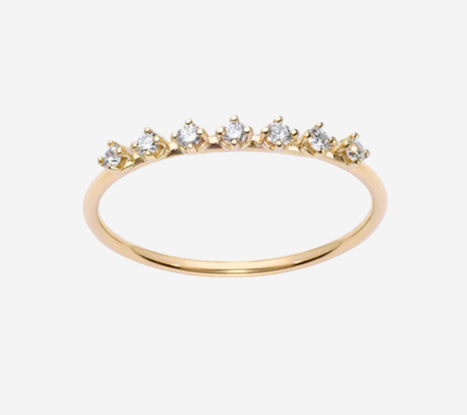 BRT-RING TRẮNG SOLITAIRE DÀI VÀNG Số sê-ri AAB34571 Trọng lượng vàng ròng 0,9 g
