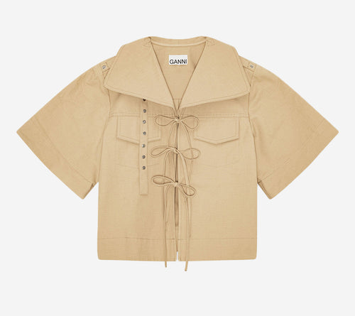 ÁO KIỂU CỔ ĐỔ CHẤT LIỆU SUITING MÙA HÈ GAN-CLASSIC