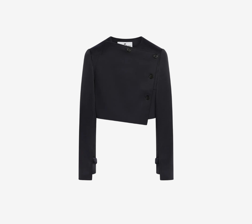 COU-OBLIQUE SATIN TAILORED JACKET