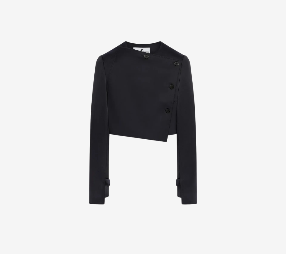 COU-OBLIQUE SATIN TAILORED JACKET