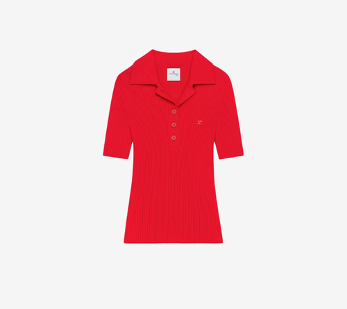 COU-SIGNATURE RIB KNIT POLO