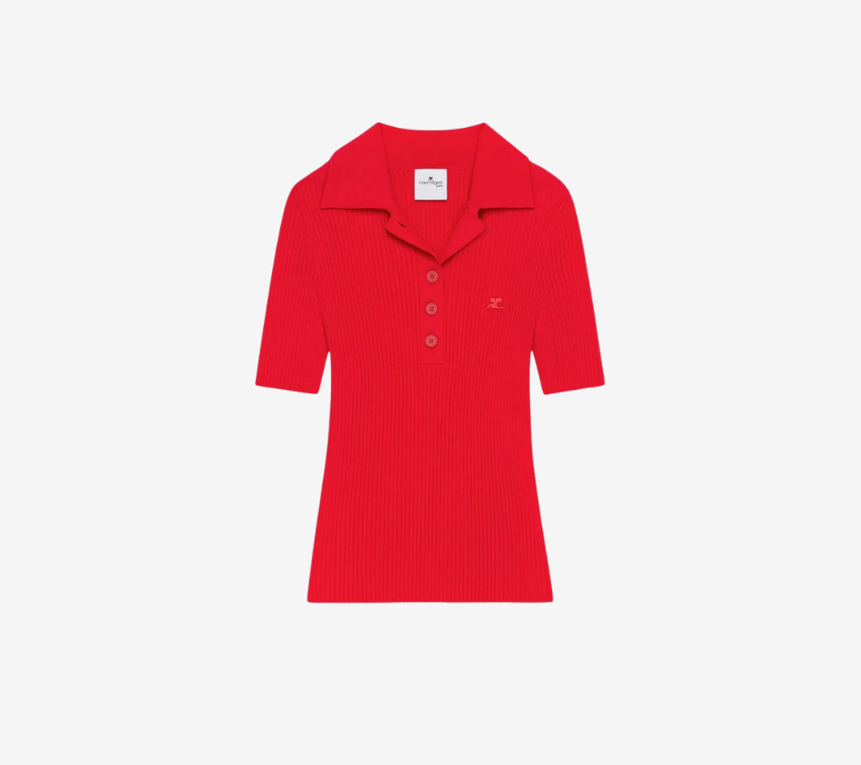 COU-SIGNATURE RIB KNIT POLO