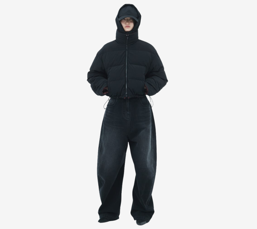 JUN-REVERSIBLE CROP DOWN JUMPER