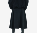 JUN-BELTED FLARE WOOL SKIRT