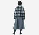JUN-BELTED FLARE WOOL SKIRT