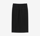 JUN-DOUBLE WAIST MIDI SKIRT