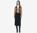 JUN-DOUBLE WAIST MIDI SKIRT