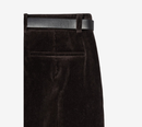 JUN-BELTED CORDUROY SLIT SKIRT