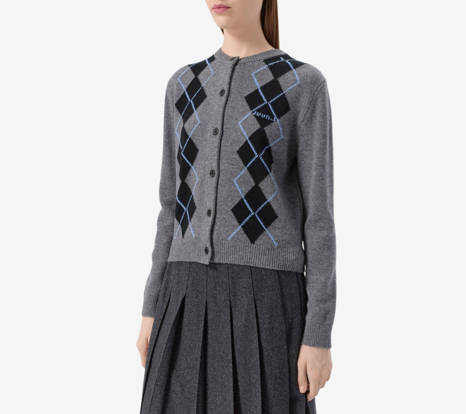 JUN-ARGYLE PATTERN CARDIGAN