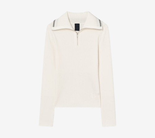 JUN-HIGH-NECK RIBBED PULLOVER