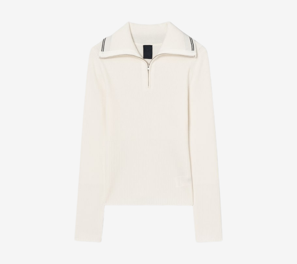 JUN-HIGH-NECK RIBBED PULLOVER